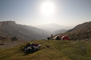 Preparing the Base Camp in Uzbekistan